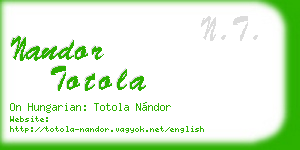 nandor totola business card